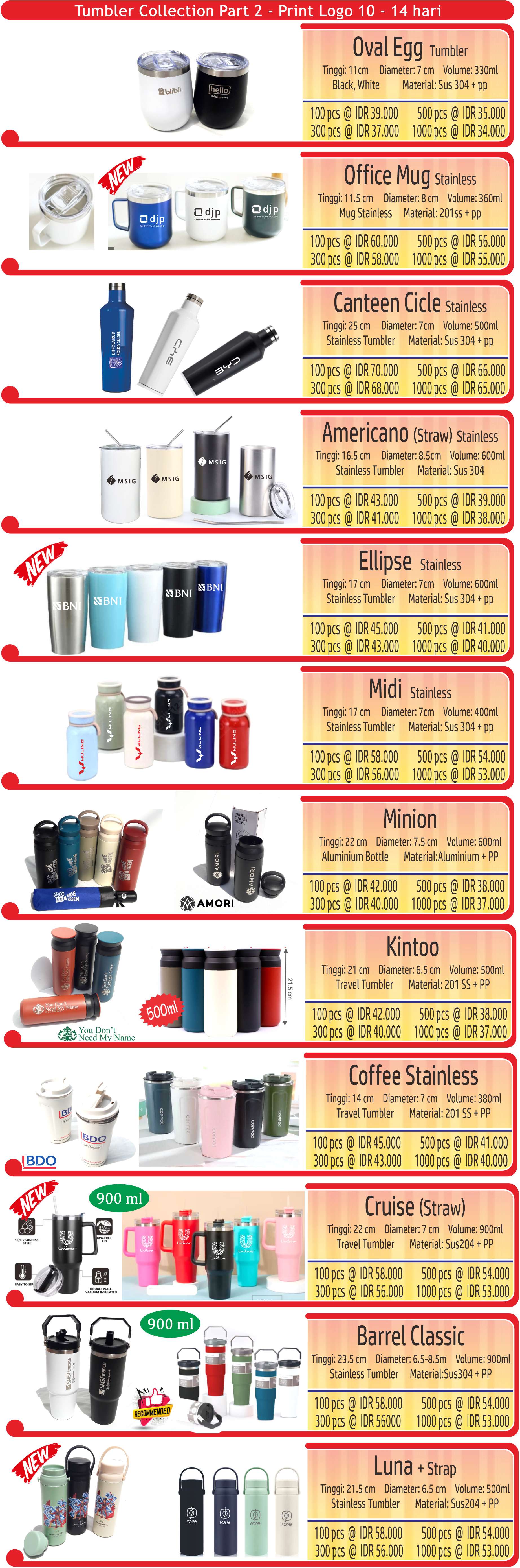 Harga Tumbler 